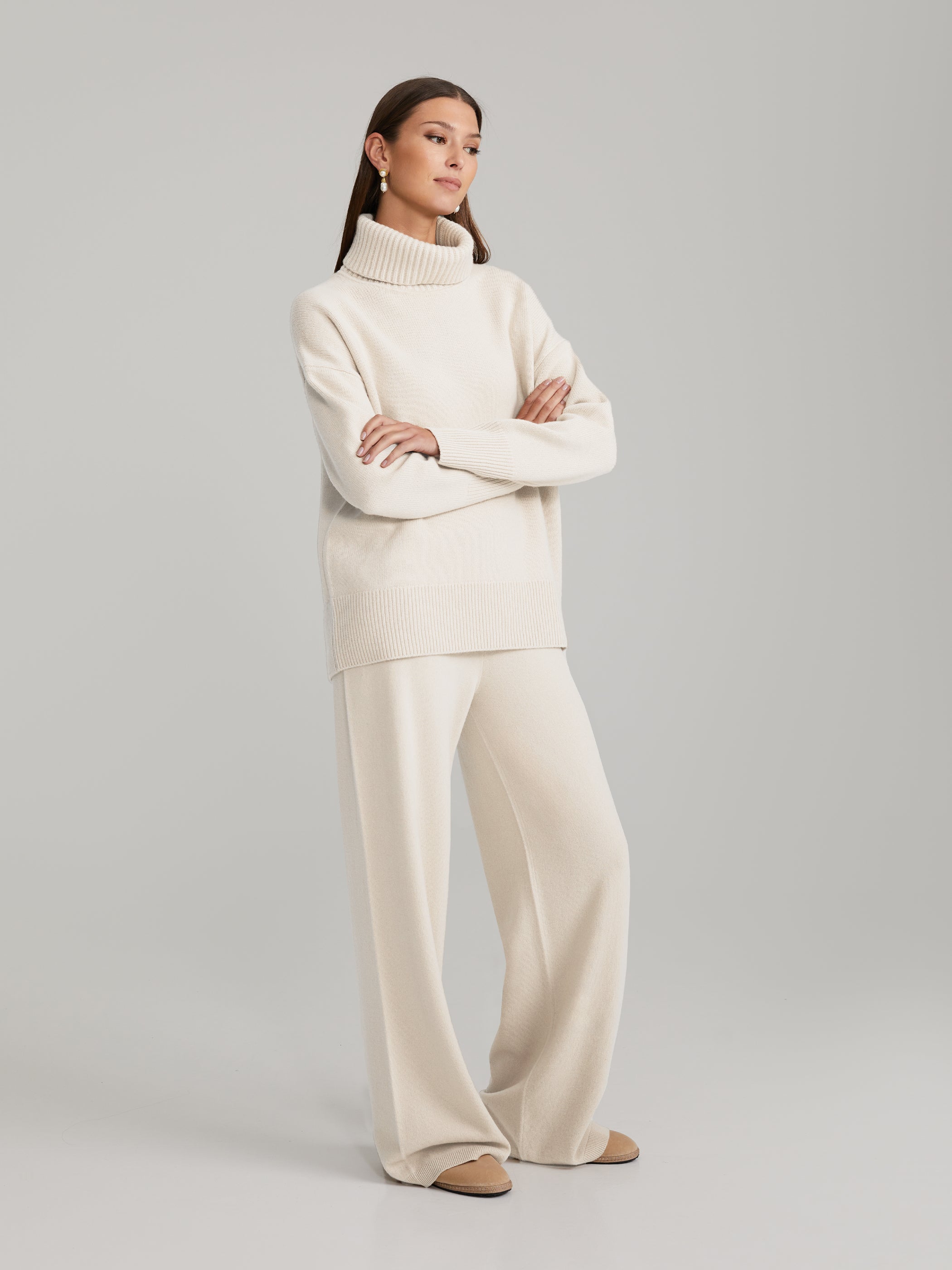 Maeva Merino-Cashmere Turtleneck Knit