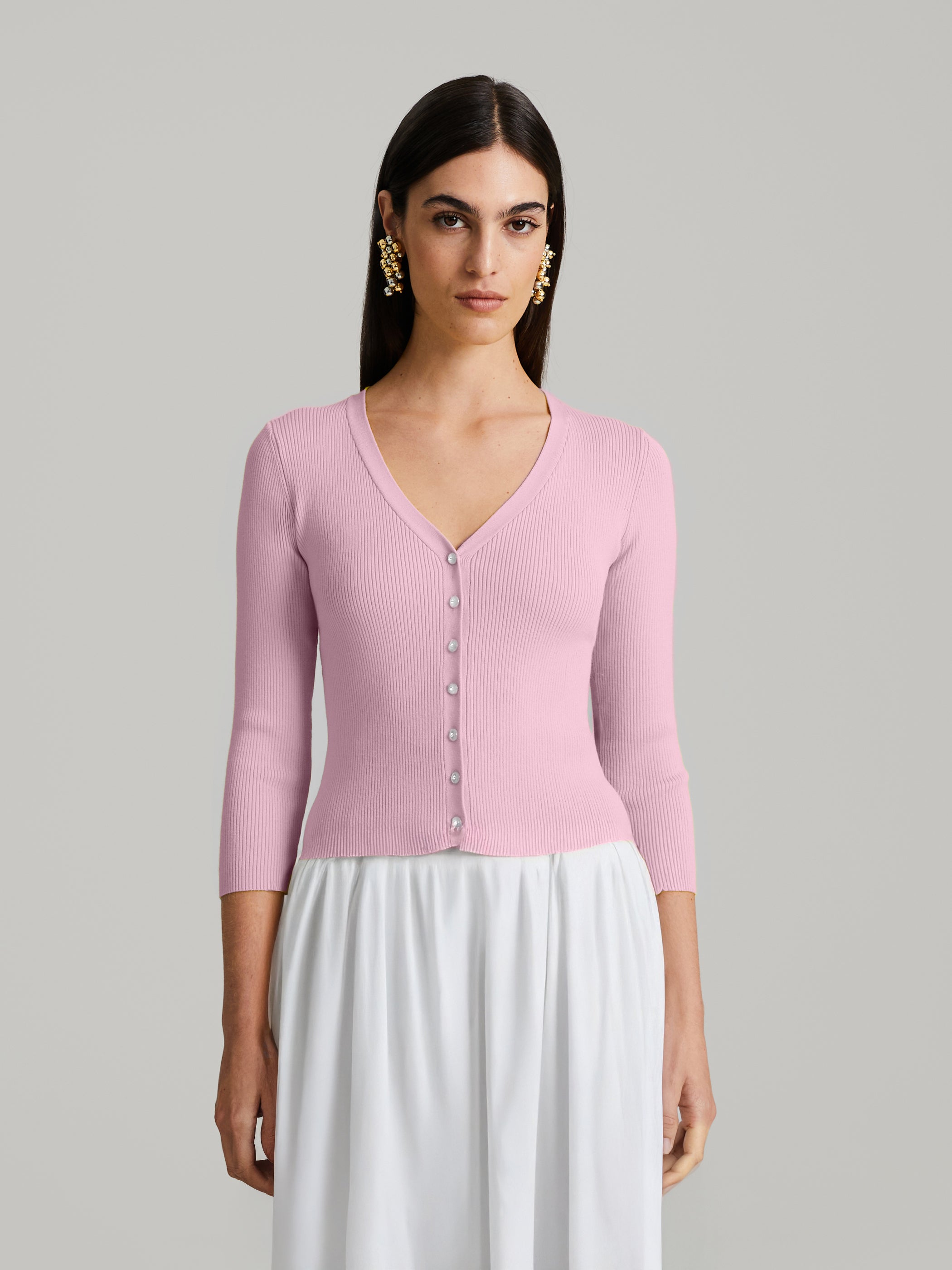 Stacie Rib-Knit Cardigan