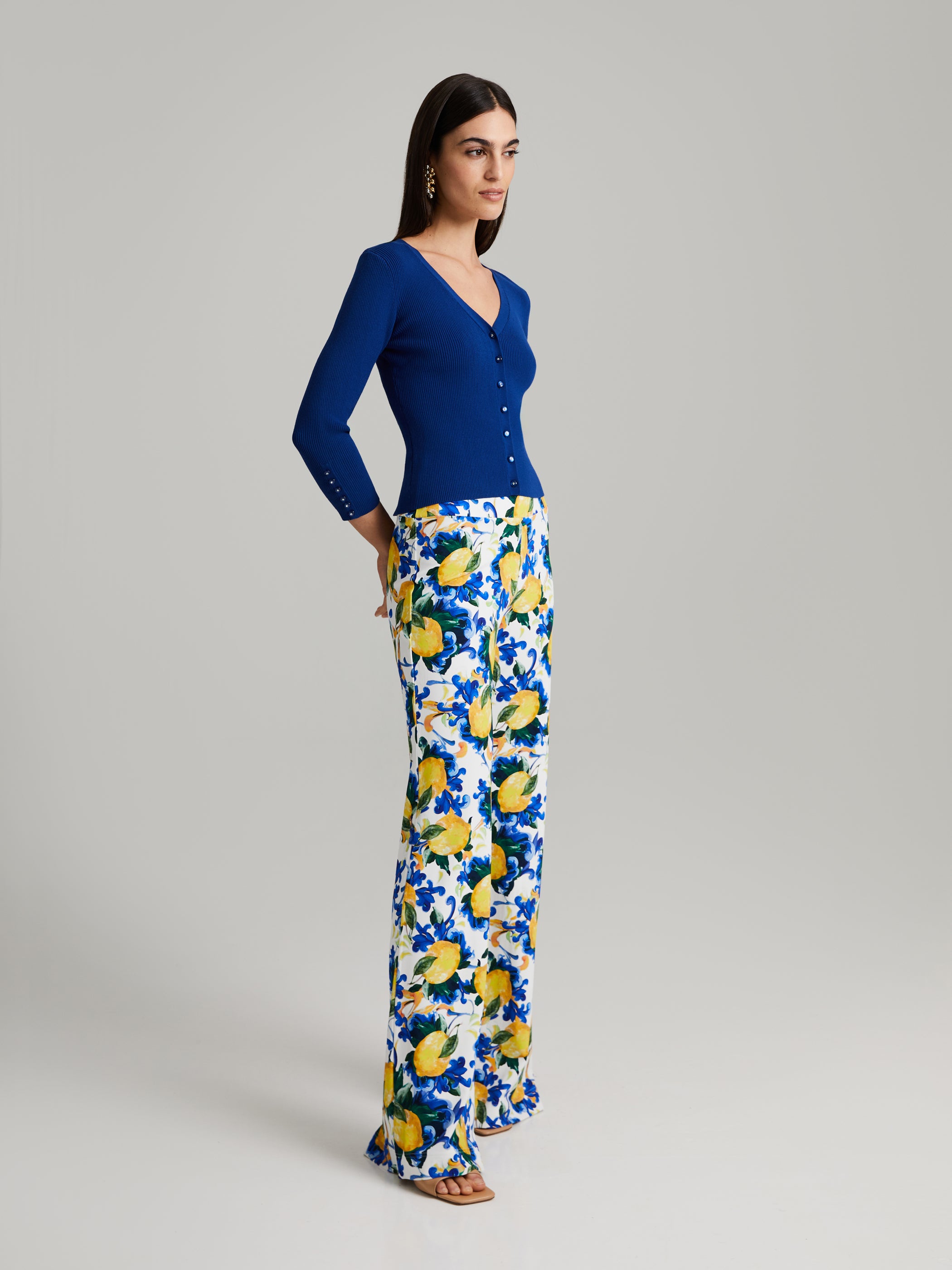 Stacie Ribbstickad Cardigan
