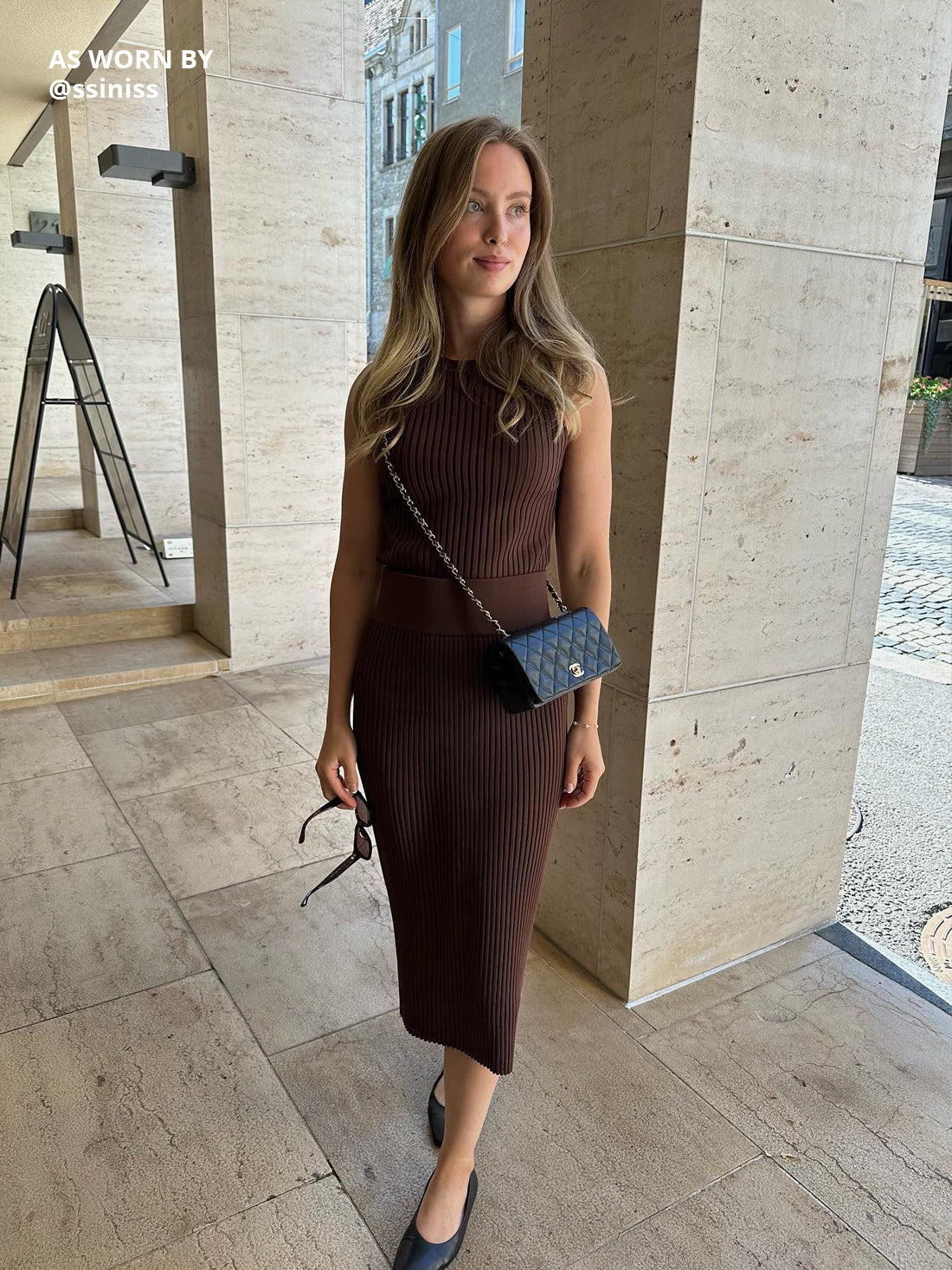 Edmee Ribbstickad Kjol