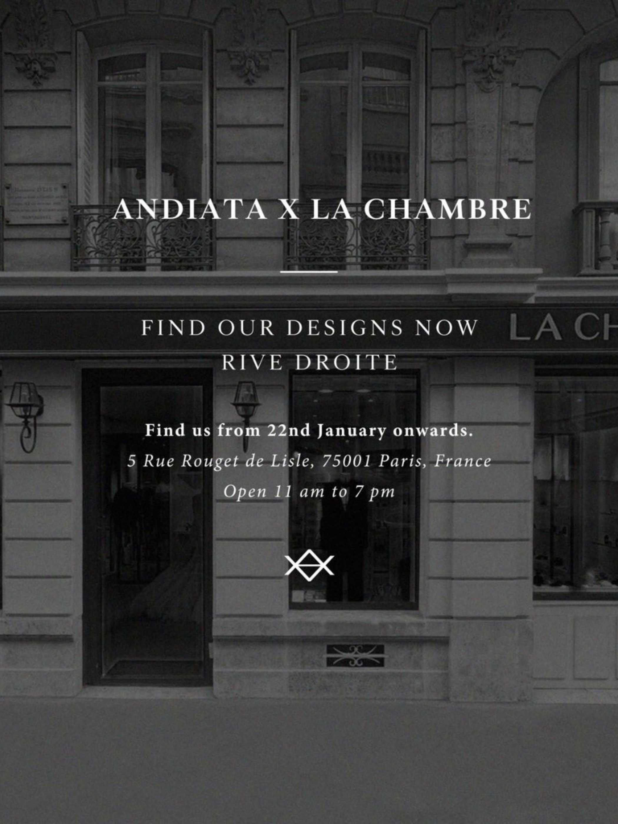 Andiata x La Chambre Concept Store