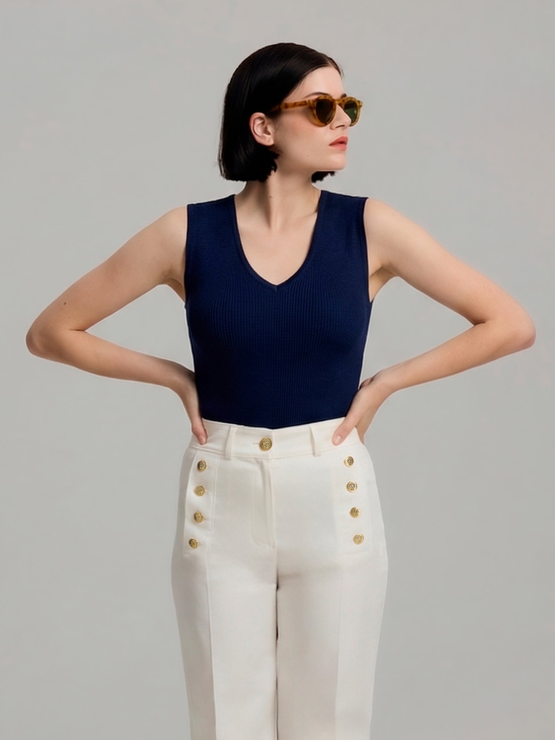 Bibbi Rib-Knit Top