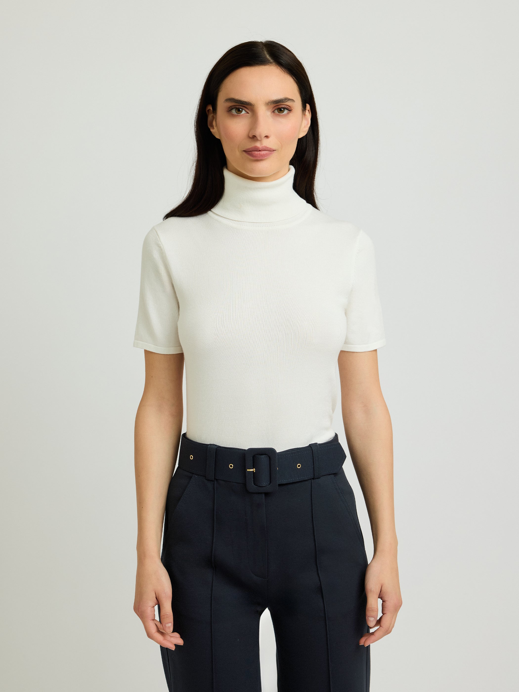 Pola Stickad Polotröja