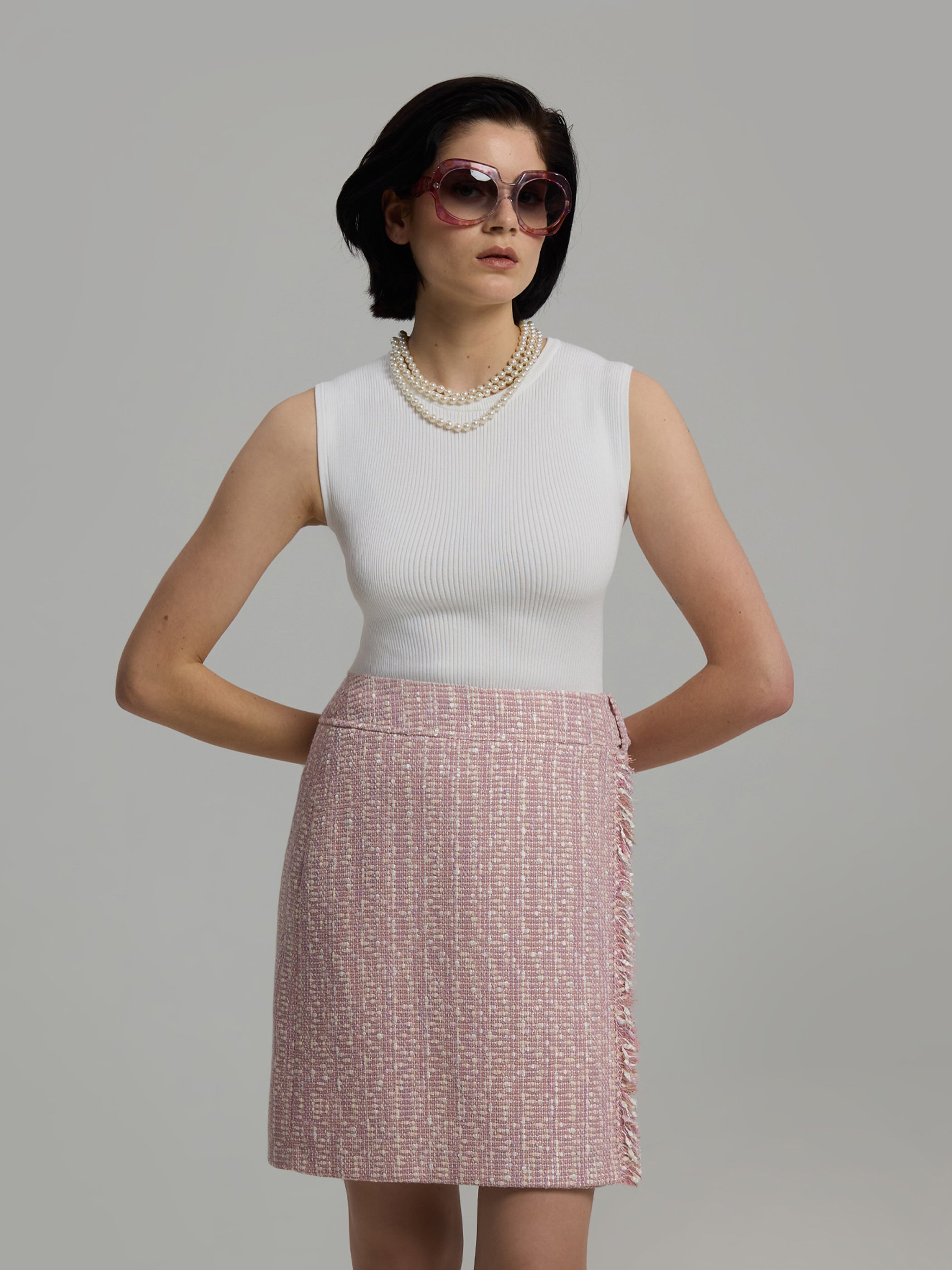 Celia 50 Bouclé Skirt